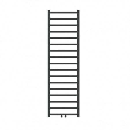Hushlab Stratto Metallic Black 400x1340- Grzejnik drabinkowy Stratto 1340/400mm kolor Metallic Black podł. 4x1/2" od dołu