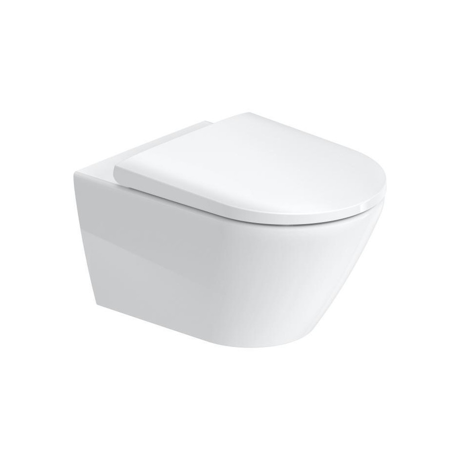 Duravit D-neo Wc wiszący z deską wolnoopadającą 370x540 Biały - 823000_O1