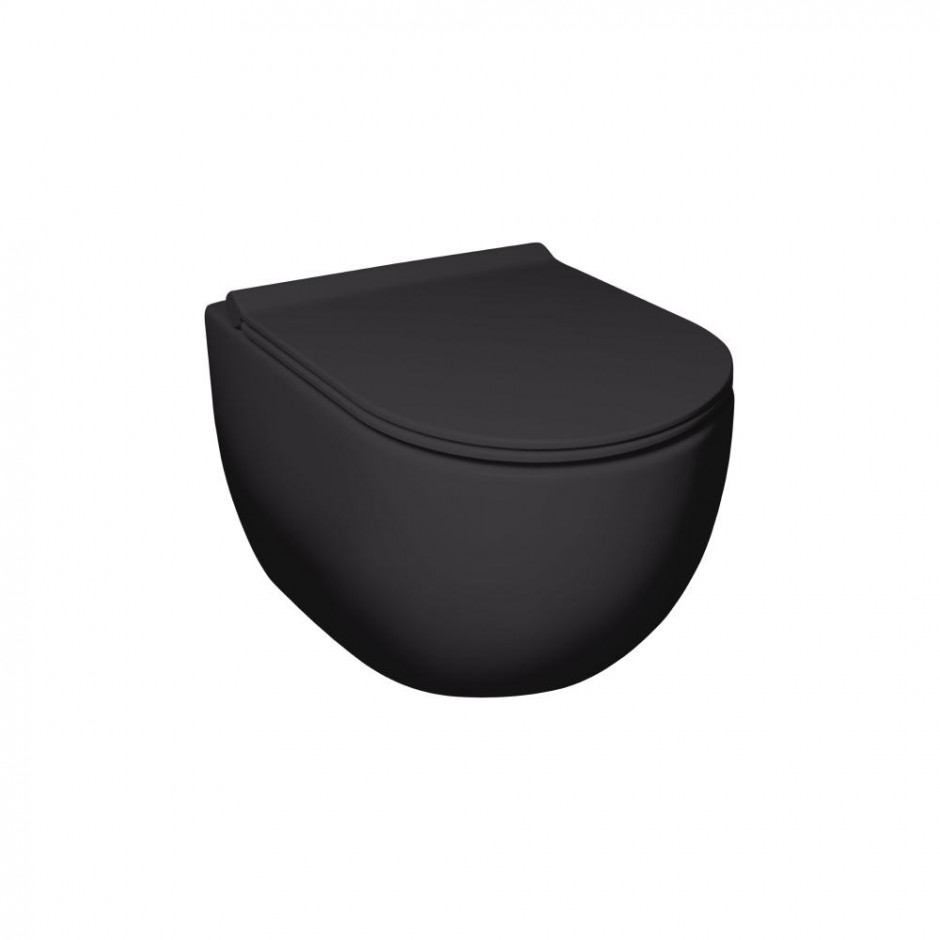 HushLab Calm Wc wiszący 50x35 kolor czarny matowy - 766758_O1