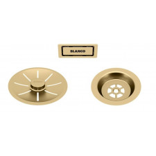 Blanco Zestaw elementów w kolorze satin gold do przelewu do jednej komory - 864684_O1