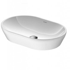 Duravit D-neo Umywalka nablatowa bez otworu na baterię 60x40 Biały - 823001_O1