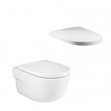 Roca Meridian N Zestaw: Miska WC wisząca Rimless + deska WC wolnoopadająca (A34624L000 + A8012A2004) - 793986_O1