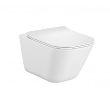 Roca Gap Square rimless zestaw miska wc podwieszana rimless + deska wolnoopadająca ultraslim duroplast - 819608_O1
