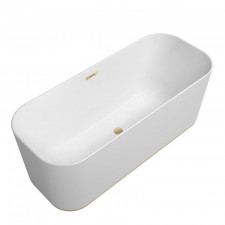 Villeroy & Boch Finion Wanna wolnostojąca z podświetleniem LED, pierścień ozdobny w wykończeniu złotym 170x70 cm biała - 766387_O1