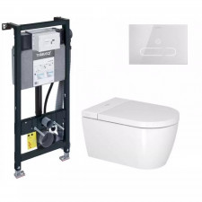 Duravit Starck F urządzenie myjące + stelaż + pełny osprzęt (WD1014 + WD5003012) Biały - 846351_O1