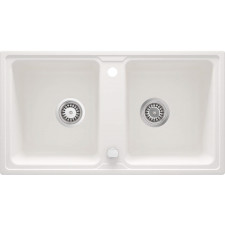 Zlew. Zorba Alabaster Granit 2K B/O 780X435X180, 3,5